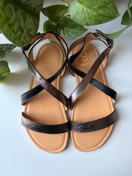 Shapen barefoot sandálky calla black, veľkosť 37, 37