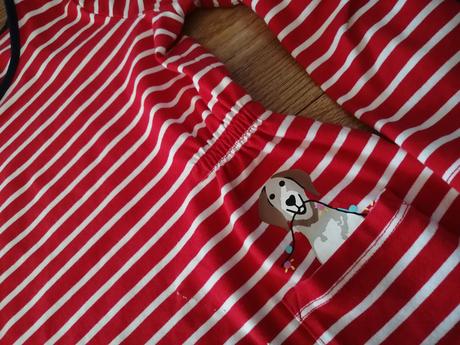 Šaty červené pasikavé 110 /116, tcm,110