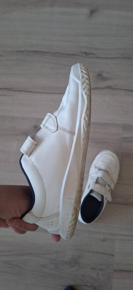 Detské biele tenisky na suchý zips, decathlon,37