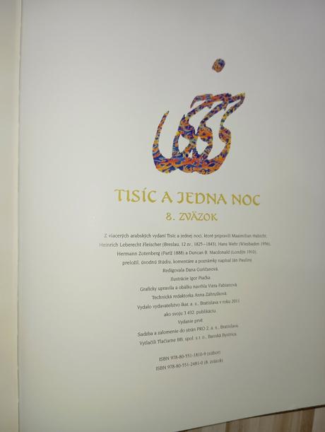 1001 noc, tisíc a jedna noc zväzok 8, 