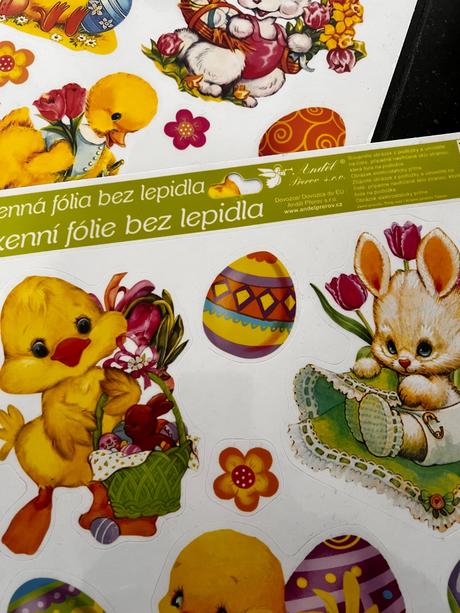 Veľkonočné fólie na okná sklá 2 ks, 