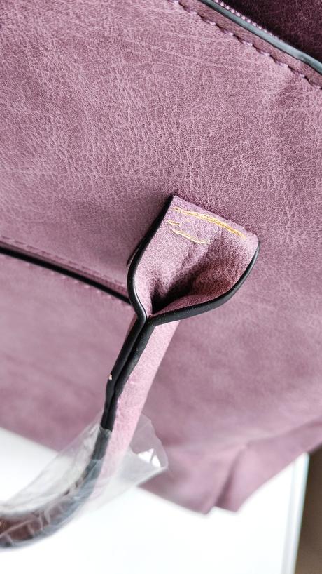 Veľká kabelka fialová kožená,