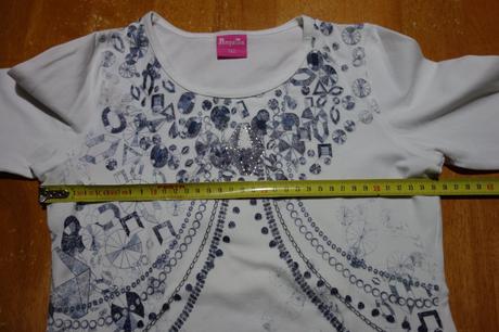 Biele tričko dievčenské, pampolina,140