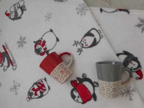 Deka huňatá  tučniaky, kocka  nové, 