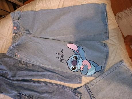 Nohavice 7ks + riflové bunda, h&m,110