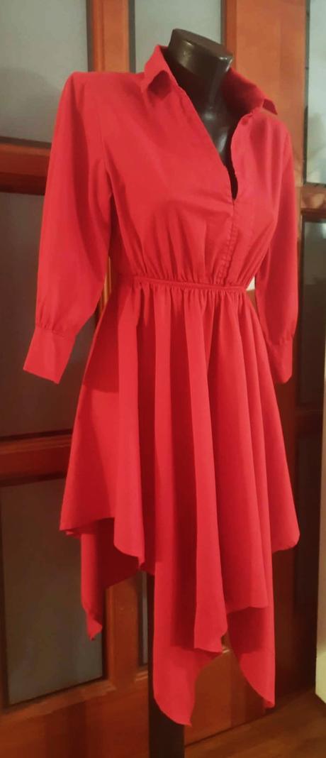 Predám zaujímavé asymetrické šaty (košeľu) veľ.s-m, s