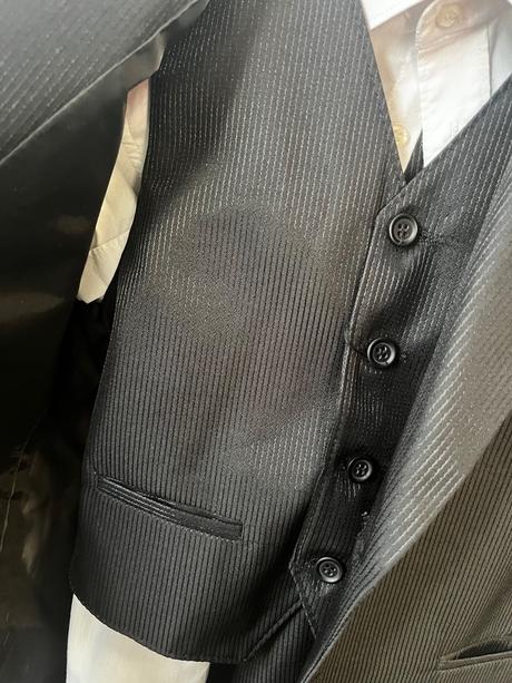 Sako, košeľa, vesta, nohavice 128, 32