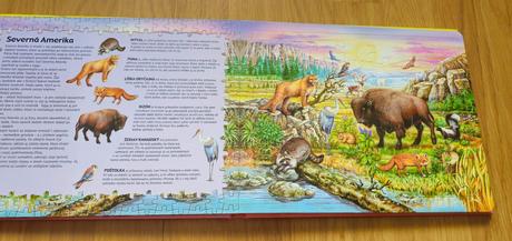 Kniha zvieratá v divočine s puzzle, 
