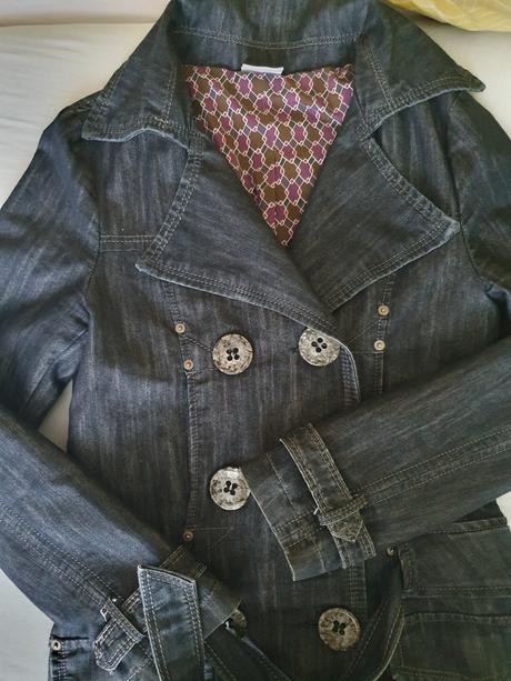 Kabát/ trenčkot džínsový, m