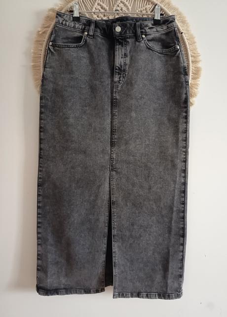 Riflová maxi sukňa, f&f,xl