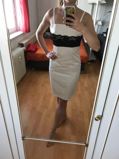 Perleťovo-biele krátke šaty (s), s