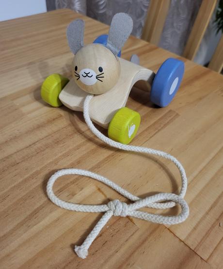 4x drevená ťahacia hračka - zvieratká, 