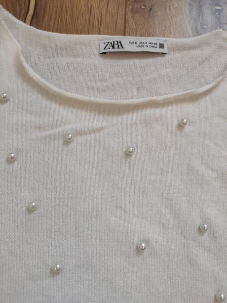 Zara svetrík s perličkami, zara,s