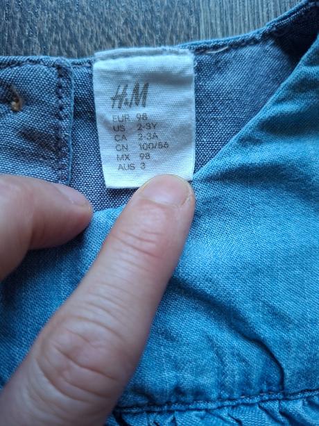 Roztomile riflove satocky h&m, vel.98, ako nove, h&m,98