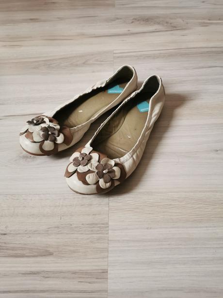 Kožené mäkké balerínky, 37