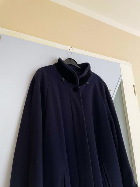 Luxusný dlhý vlnený kašmírový kabát, xl