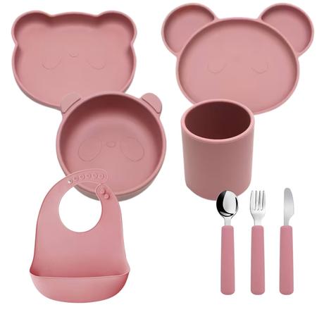 Jedálenský silikónový set panda, 