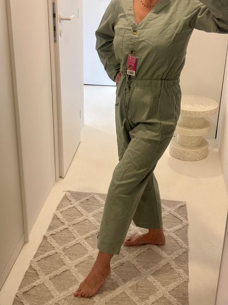 Dámsky overal s dlhým rukávom z biobavlny, m