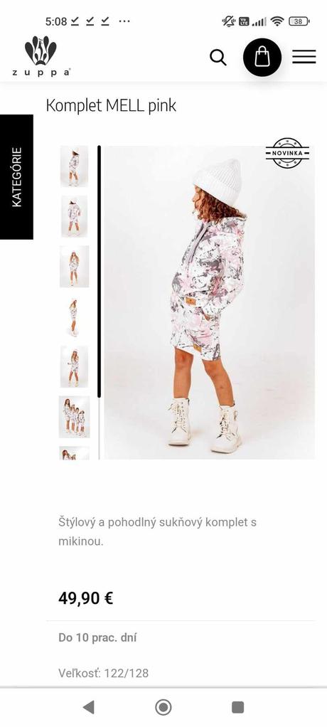 Sukňový komplet mell pink od zuppa, 122