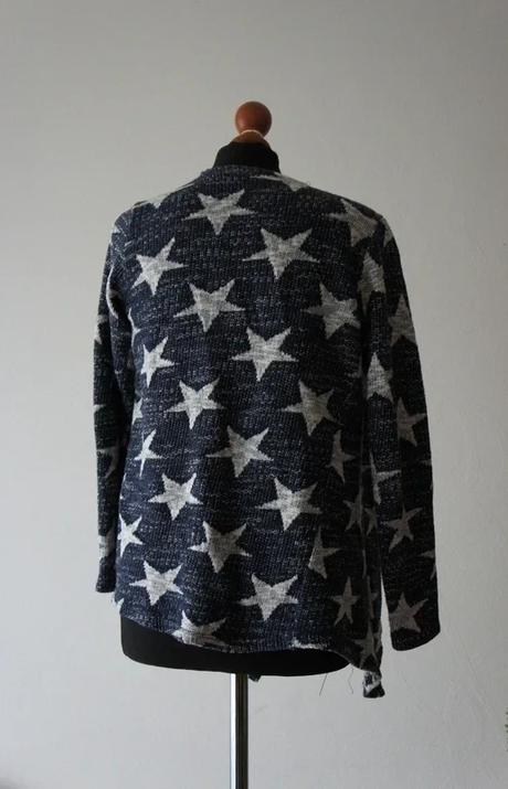 Dámsky prekladaný kardigán s hviezdami, hema,xs