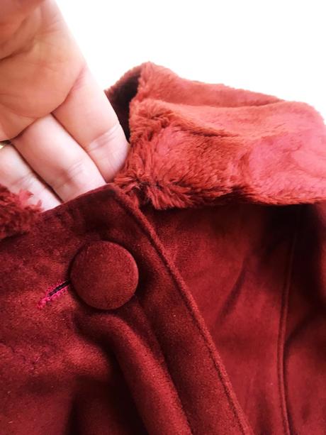 Syntetický teplý 3/4 kožuštek, xl