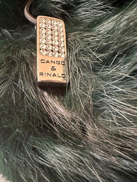 Tmavozelená kožušinová kabelka vak cango&rinaldi, 