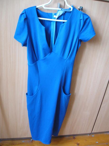 Dámske tmavomodré štýlové šaty, s, s