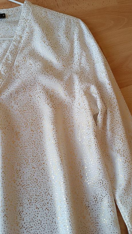 Zlato biela lesklá blúzka, new yorker,s