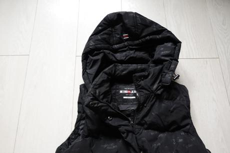 Dlhá zimná vesta retro jeans, s