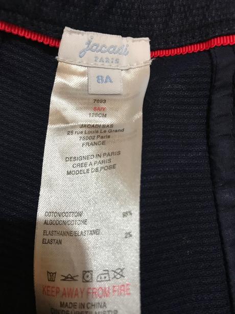 Jacadi nohavice krátke tmavomodré, jacadi,128