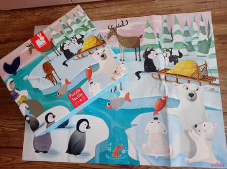 Textúrové puzzle janod -život na ľade, 