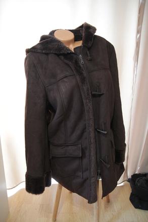 Tmavo hnedý kožuch, xl, xl