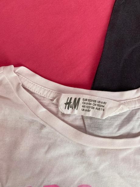 Balík tričiek h&m 122/128, 122–134