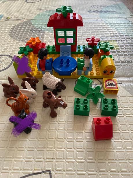 Lego duplo kocky a podložka, 