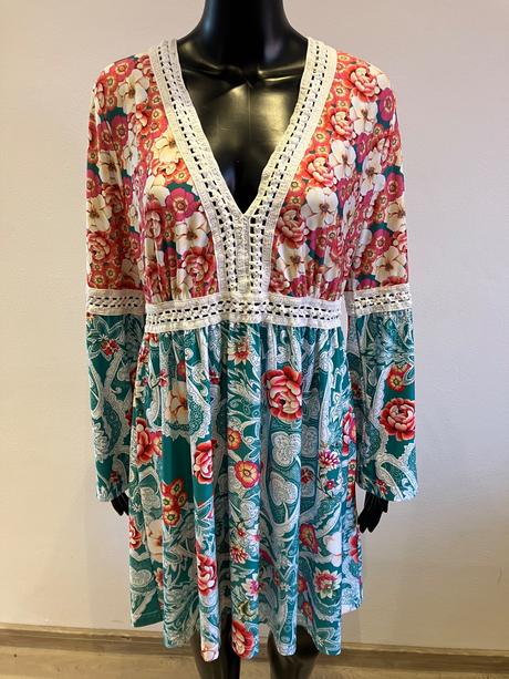 Dámske vzorované šaty bodyflirt (44-46), xxl