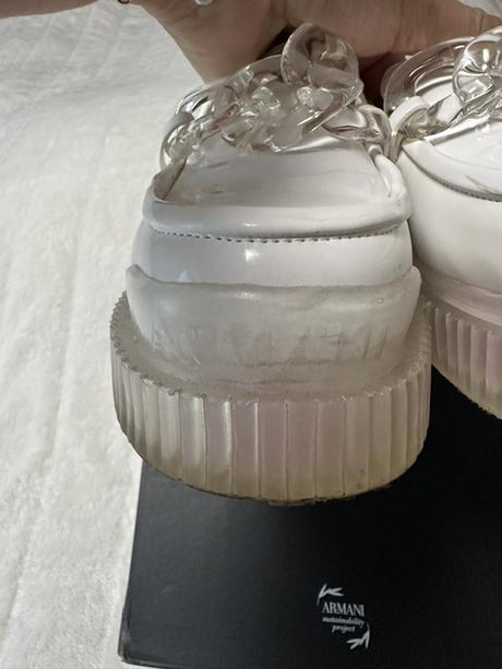Biele lakované topánky zn armani exchange originál, armani,39