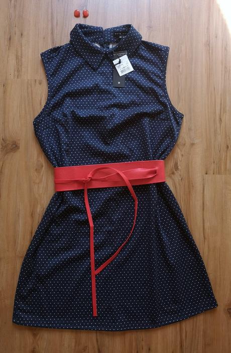 Bodkované šaty bez rukávov, gate,38 / l / m