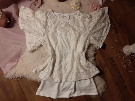 Čipkované 2vrstvové tričko, lindex,xs