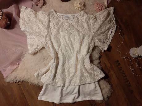 Čipkované 2vrstvové tričko, lindex,xs