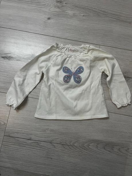 Biely dlhorukávový top s obrázkom, next,86