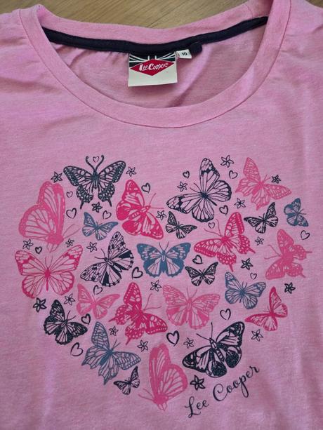 2x tričko s motýľmi, lee cooper,s