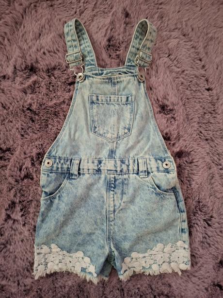 Kratasy na traky a krajkou veľ.92/98, denim,92