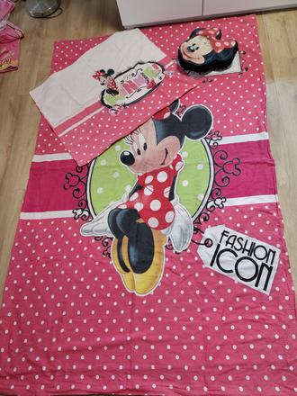 Postelne obliecky minnie+ plysovy vankus, šírka (cm): 130,dĺžka (cm): 200
