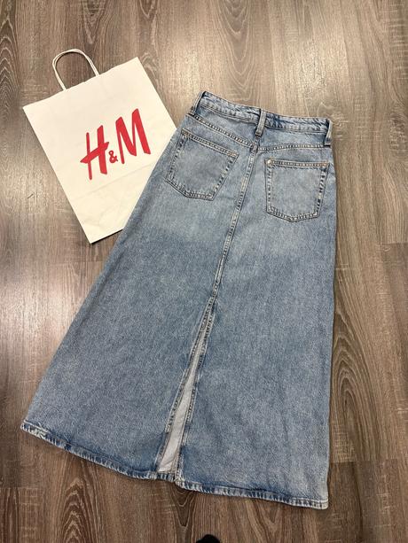 H&m štýlová riflová damska sukna xs-s, h&m,xs