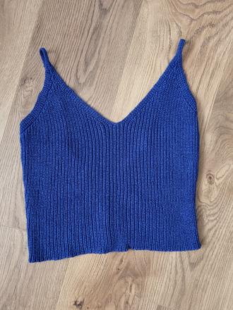 Crop top hačkovaný, 