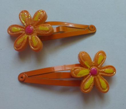 Pukačky s kvietkom - oranžové,