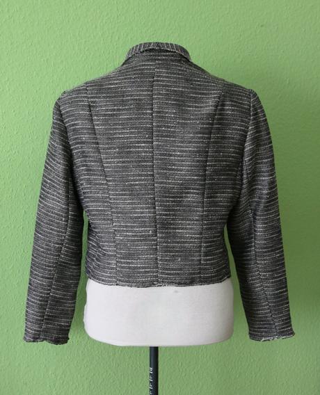 Sivostrieborné efektné sako tara, xl, xxl