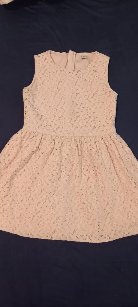 Saty ružové čipkované, f&f,140