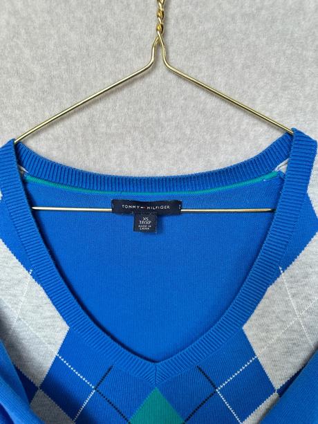 Tommy hilfiger pulóver - argyle vzor, tommy hilfiger,xs