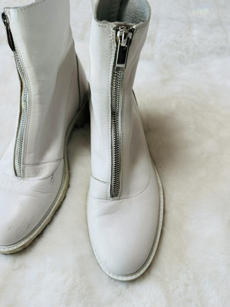 Biele mäkučké kožené workery zn. zara, zara,39